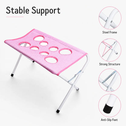 Pet Grooming Hammock Stand Foldable Cat Dog Bathing Rack Quick Dry Mesh Nail Trimming Holder for Small Medium Pets