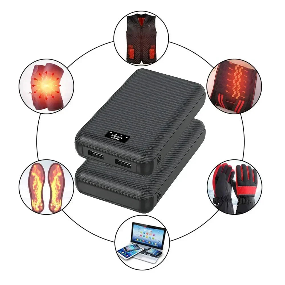 Battery 30000Mah Portabl Heating Mobile Power Supply for Heating Vest Jacket Gloves Electric Heating Equipment DC Power Bank