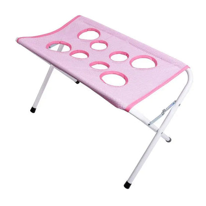 Pet Grooming Hammock Stand Foldable Cat Dog Bathing Rack Quick Dry Mesh Nail Trimming Holder for Small Medium Pets
