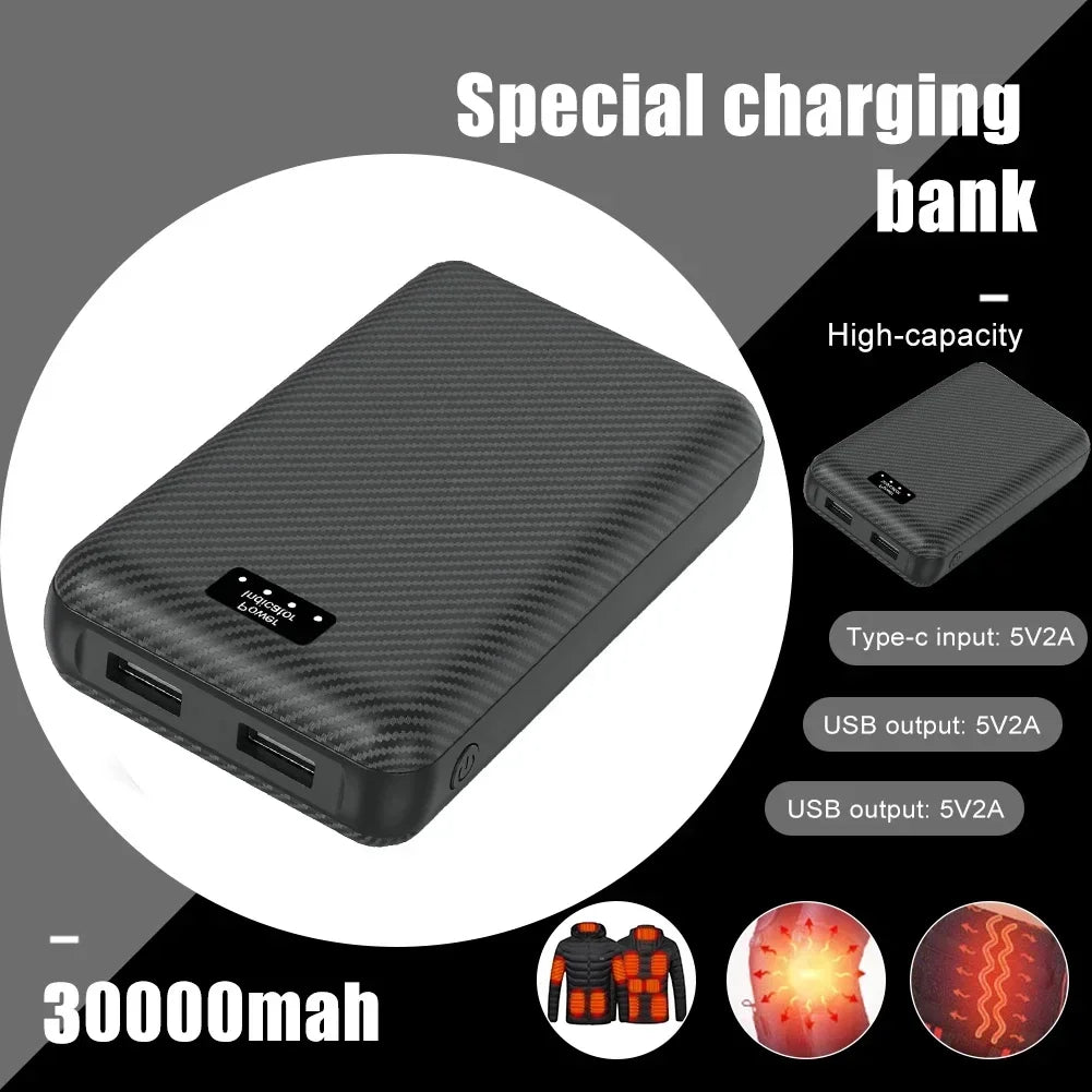 Battery 30000Mah Portabl Heating Mobile Power Supply for Heating Vest Jacket Gloves Electric Heating Equipment DC Power Bank