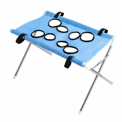 Pet Grooming Hammock Stand Foldable Cat Dog Bathing Rack Quick Dry Mesh Nail Trimming Holder for Small Medium Pets